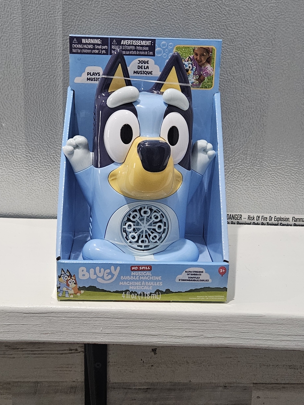 Bluey Musical Bubble Machine - Light Blue Character Toy